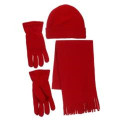 Winter Fleece Scarf Hat Gloves
