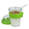 Double Wall Plastic Bottle With Lid and Spoon