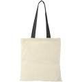 Nevada 100 g/m² cotton tote bag coloured handles 7L