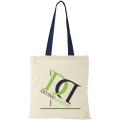 Nevada 100 g/m² cotton tote bag coloured handles 7L