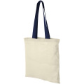 Nevada 100 g/m² cotton tote bag coloured handles 7L