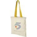 Nevada 100 g/m² cotton tote bag coloured handles 7L