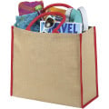 Harry coloured edge jute tote bag 25L