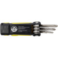 Octo 8-in-1 RCS recycled plastic screwdriver set with torch