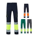 VL ZEUS LARGE. Two-tone, multi-pocket stretch trousers (240g/m²), in cotton (46%), EME (38%) and polyester (16%)