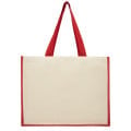 Varai 320 g/m² canvas and jute shopping tote bag 23L