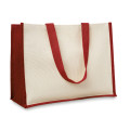 CAMPO DE FIORI Jute and canvas shopping bag