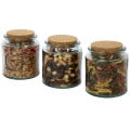 Aire 800 ml 3-piece recycled glass jar set