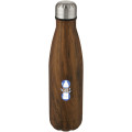 Cove 500 ml vacuum insulated stainless steel bottle with wood print