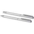 Lucetto recycled aluminium ballpoint and rollerball pen gift set