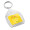 BOWEN. Square shaped clear PS keyring