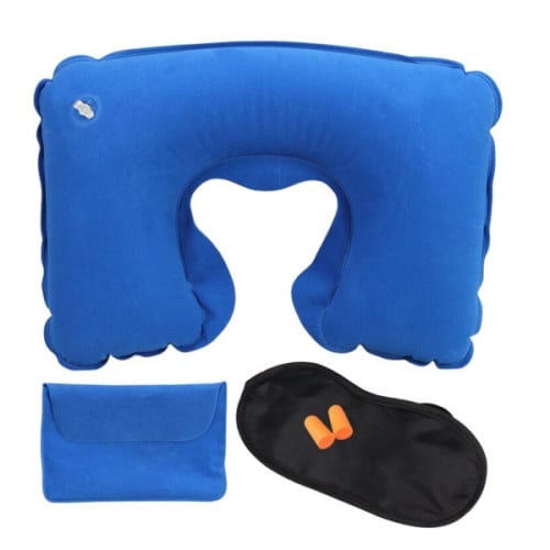 3 in 1 Travel Pillow Set, U-shaped Inflatable Pillow Set