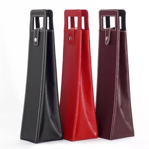 Leather Wine Tote