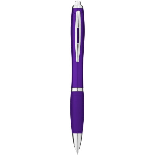 Nash ballpoint pen with coloured barrel and grip (black ink)