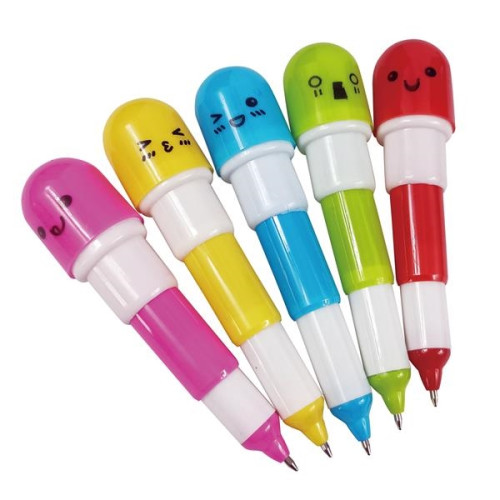 Retractable Cartoon Emotion Capsule Ballpoint pen 