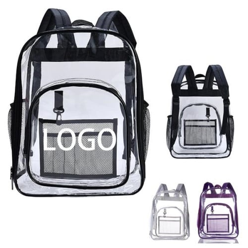 PVC Clear Zipper Backpack MOQ 50PCS