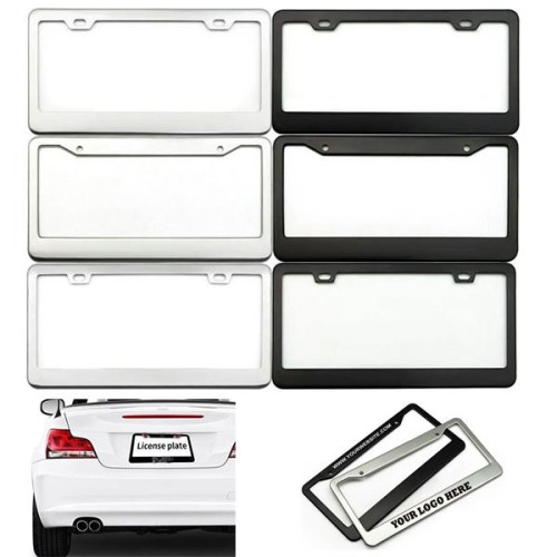 Chrome Plated ABS Plastic License Plate Frame With Logo Impr