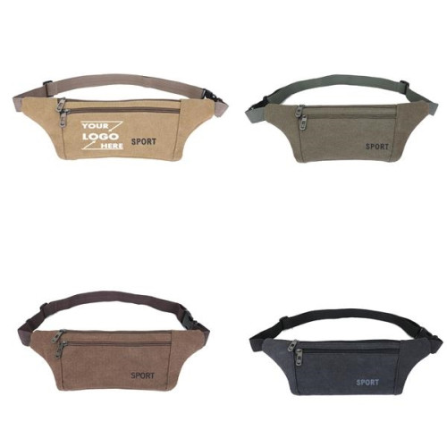 Travel Canvas Fanny Waist Pack For  Cycling Camping Walking