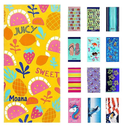 400GSM Microfiber Full color Beach Towel MOQ 50pcs