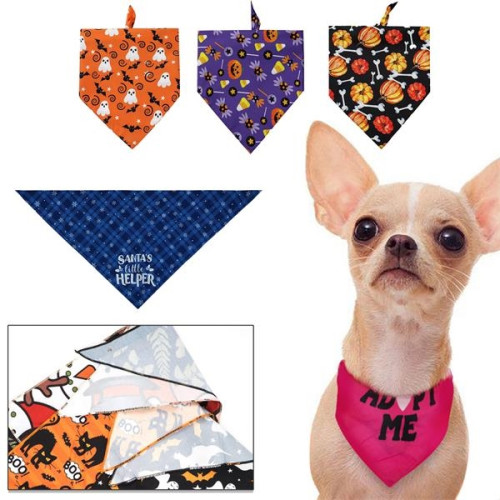 Full Color Dog Triangle Bandana Pet Accessory