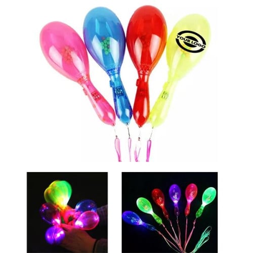 LED Flashing Shaker Plastic Maracas MOQ 150PCS