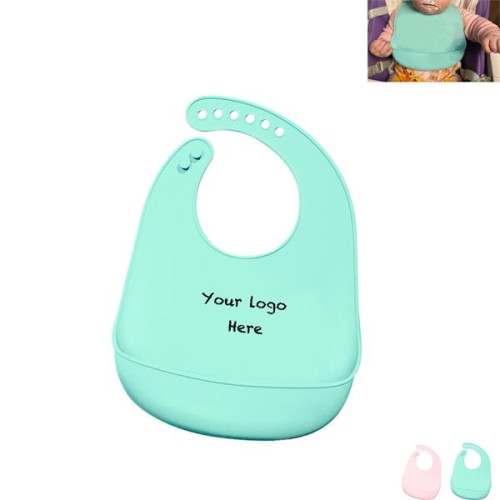 Silicone Bib With Pocket For Toddlers And Babies