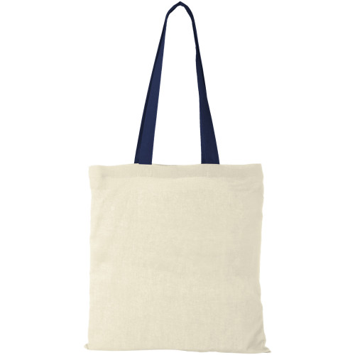 Nevada 100 g/m² cotton tote bag coloured handles 7L