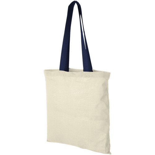 Nevada 100 g/m² cotton tote bag coloured handles 7L