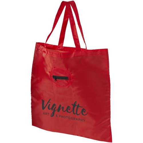 Take-away foldable shopping tote bag with keychain 8L