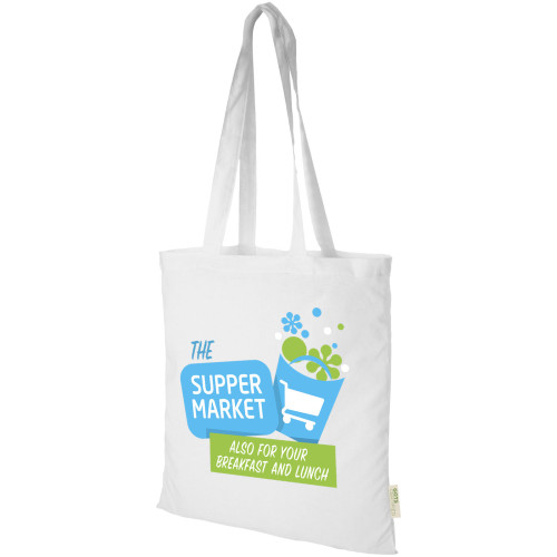 Orissa 100 g/m² organic cotton tote bag 7L