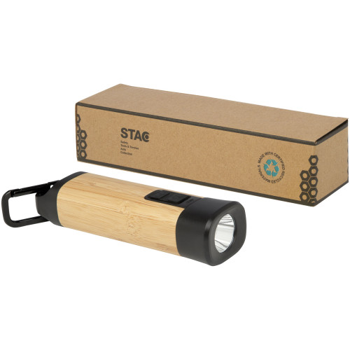 Kuma bamboo/RCS recycled plastic torch with carabiner