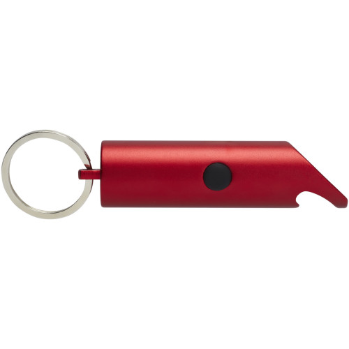 Flare RCS recycled aluminium IPX LED light and bottle opener with keychain