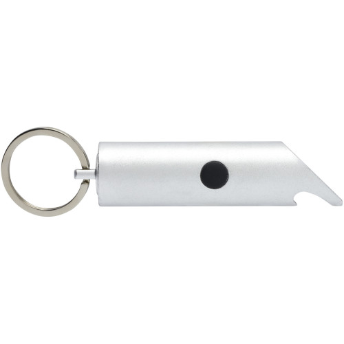 Flare RCS recycled aluminium IPX LED light and bottle opener with keychain