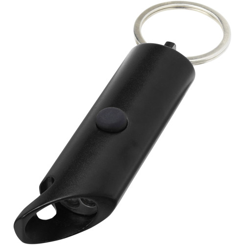 Flare RCS recycled aluminium IPX LED light and bottle opener with keychain