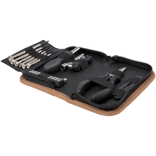 Spike 24-piece RCS recycled plastic tool set with cork pouch