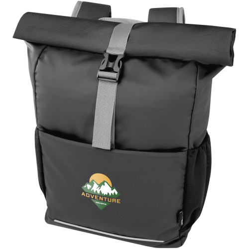 Aqua 15" GRS recycled water resistant roll-top bike bag 20L