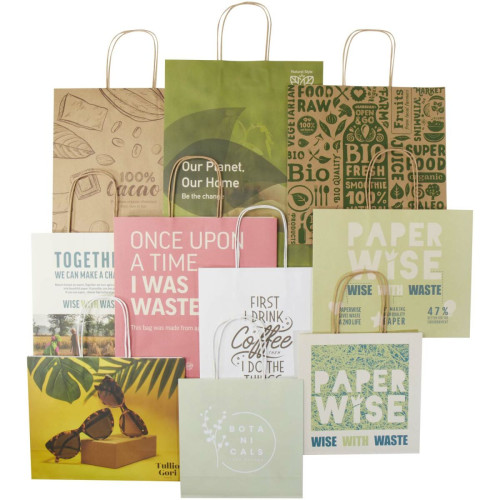 Agricultural waste and kraft paper bags sample box