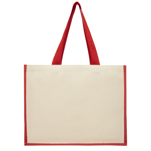 Varai 320 g/m² canvas and jute shopping tote bag 23L