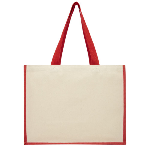 Varai 320 g/m² canvas and jute shopping tote bag 23L