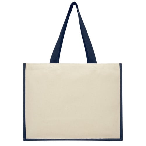 Varai 320 g/m² canvas and jute shopping tote bag 23L