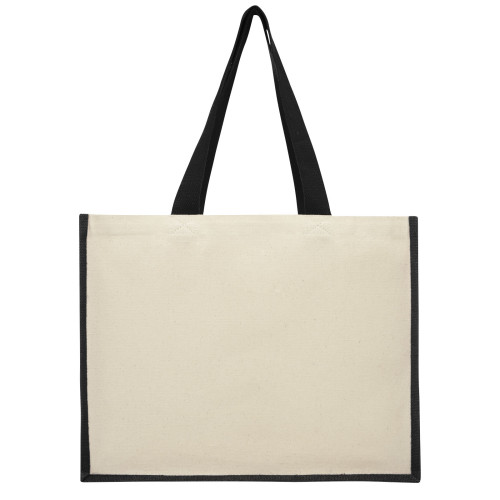 Varai 320 g/m² canvas and jute shopping tote bag 23L