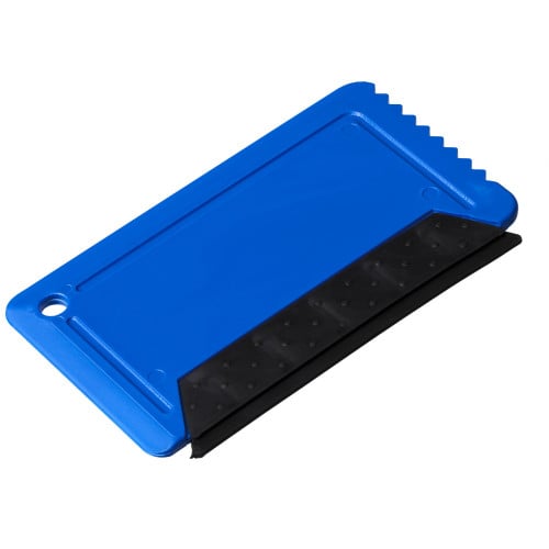 Freeze credit card sized ice scraper with rubber