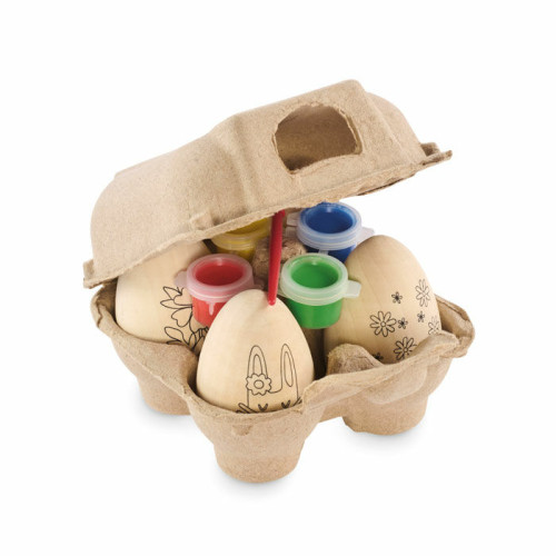 EISET Wooden eggs painting set