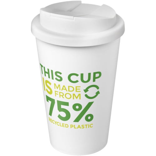 Americano® Eco 350 ml recycled tumbler with spill-proof lid