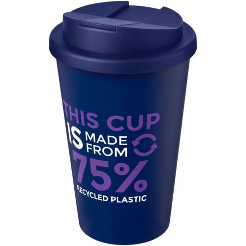 Americano® Eco 350 ml recycled tumbler with spill-proof lid