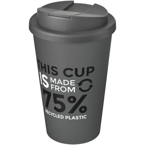 Americano® Eco 350 ml recycled tumbler with spill-proof lid