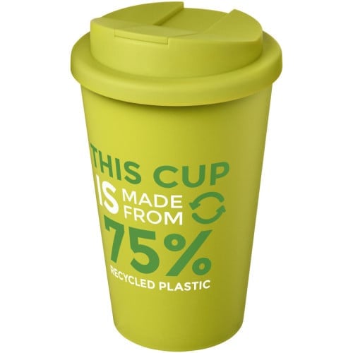 Americano® Eco 350 ml recycled tumbler with spill-proof lid