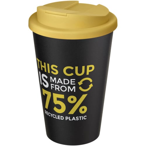 Americano® Eco 350 ml recycled tumbler with spill-proof lid