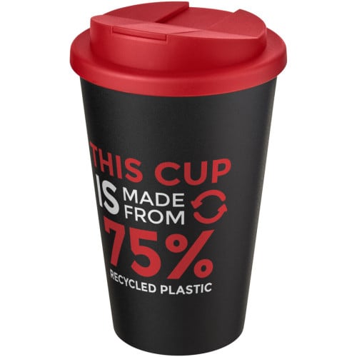 Americano® Eco 350 ml recycled tumbler with spill-proof lid