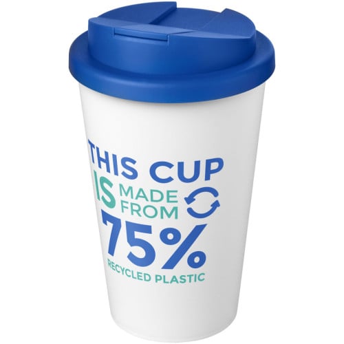 Americano® Eco 350 ml recycled tumbler with spill-proof lid